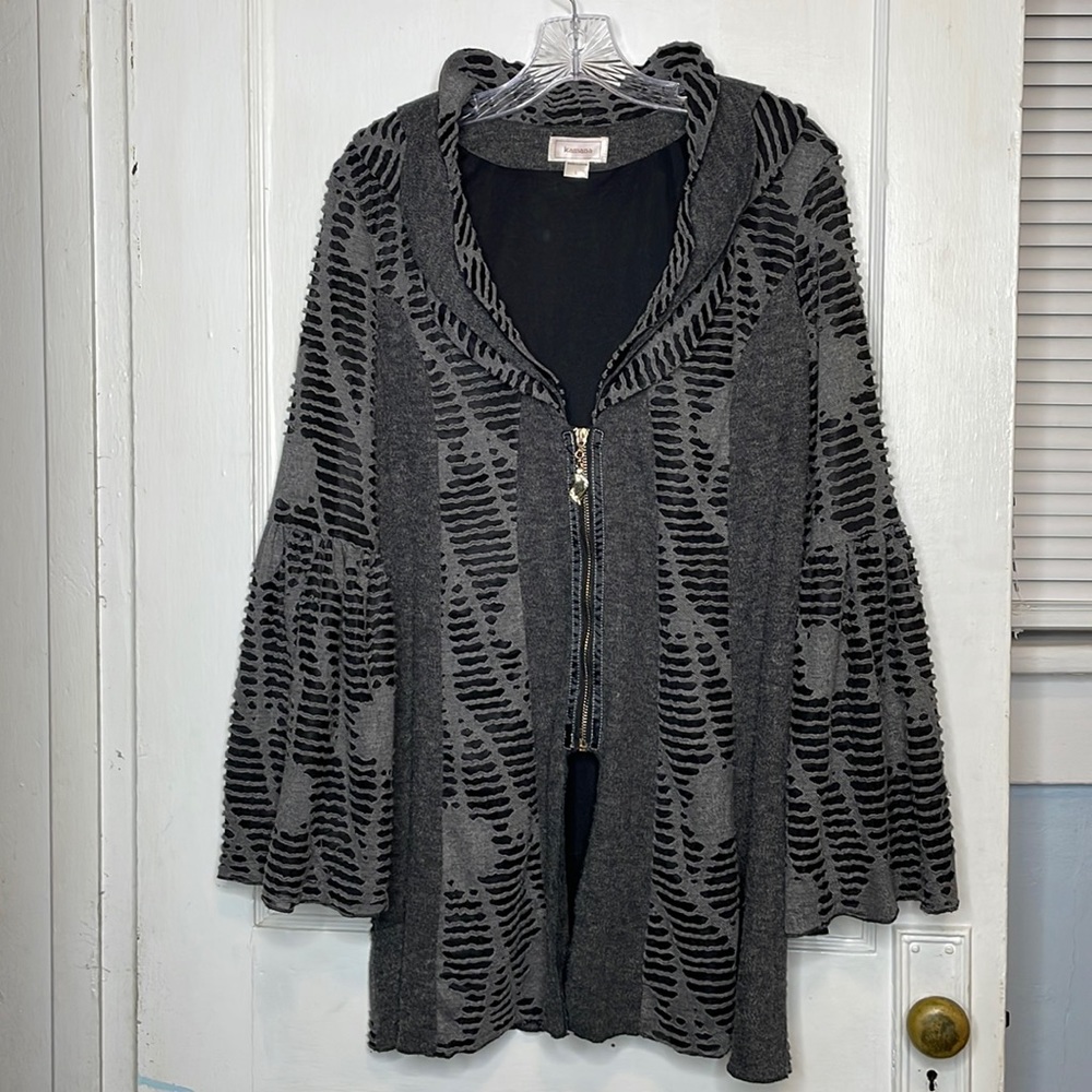 Gray Goth Cardigan - Picture 2 of 12